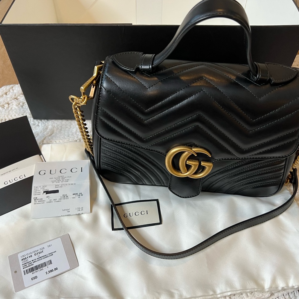 Gucci GG Marmont Small Top Handle Purse